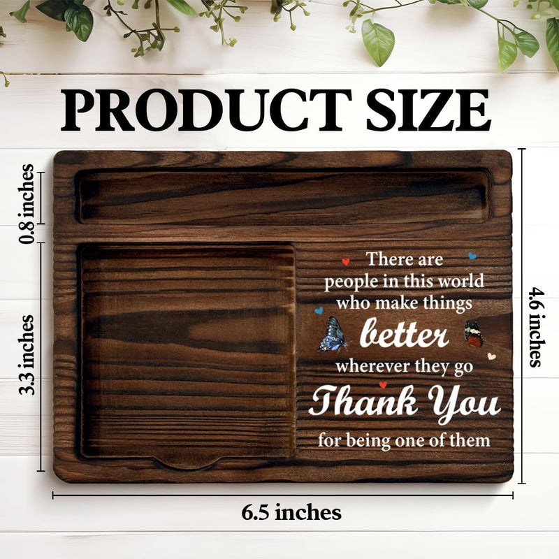 QODMGD Thank You Appreciation Gifts for Women Coworkers Nurses Teacher Friends, Grateful Gifts There are People in This World Who Make Things Sticky Note Holder for Office Desk Decor - Image 2